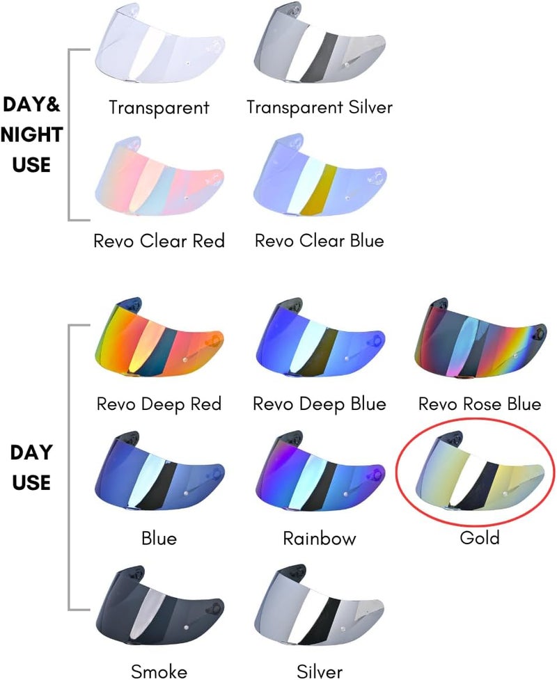 Logto Motorcycle Helmet Visor for K1 K3SV K5 K5-S Visor Helmet Visor Replacement Uv Protection Anti-Scratch, Universal - Image 5